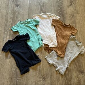 Bundle of 5 RAGS Shortie Peekabooty Rompers 3-6 Months